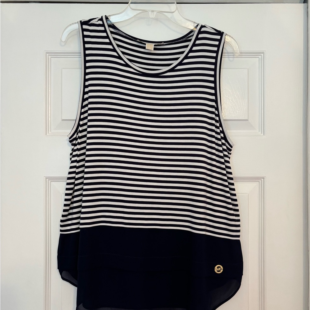 Michael Kors Striped Sleeveless Top